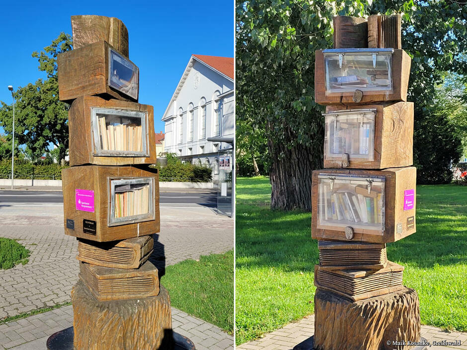 Öffentlicher Bücherschrank - Bücherbaum in Greifswald